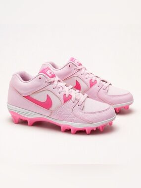 NIKE Air Jordan Stadium 90 Low TD Football Cleats Men Sz 11 Pink Foam HQ0210-600